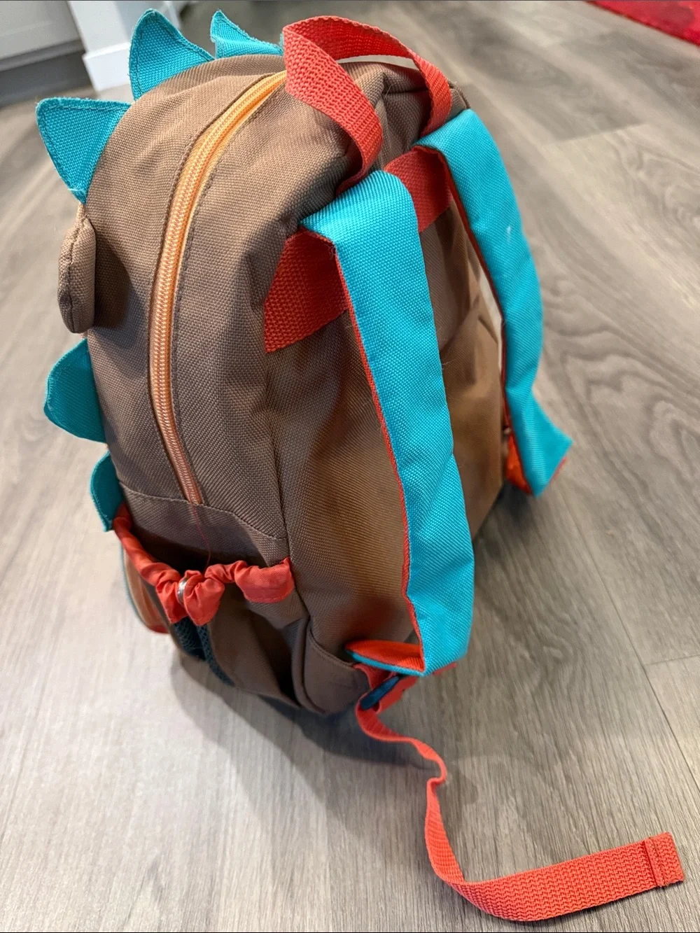 Skip Hop Brown & Orange Hedgehog Kids Backpack with Lunch Bag and Wallet